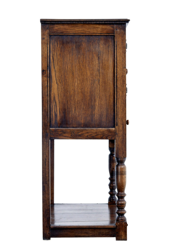 English Carved Oak Gothic Revival Cupboard — image 7