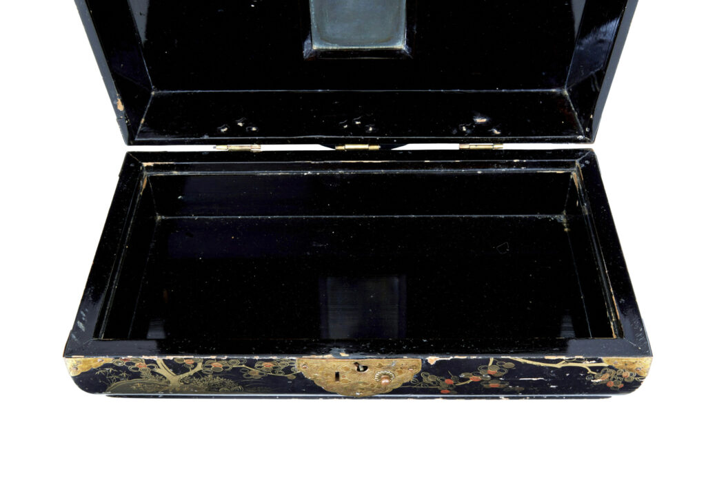 19th Century Black Lacquered Jewellery Box — image 5