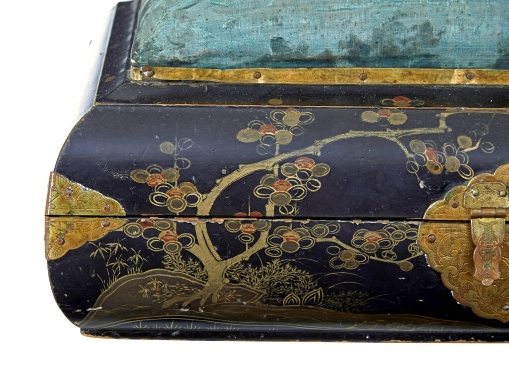 19th Century Black Lacquered Jewellery Box — image 2