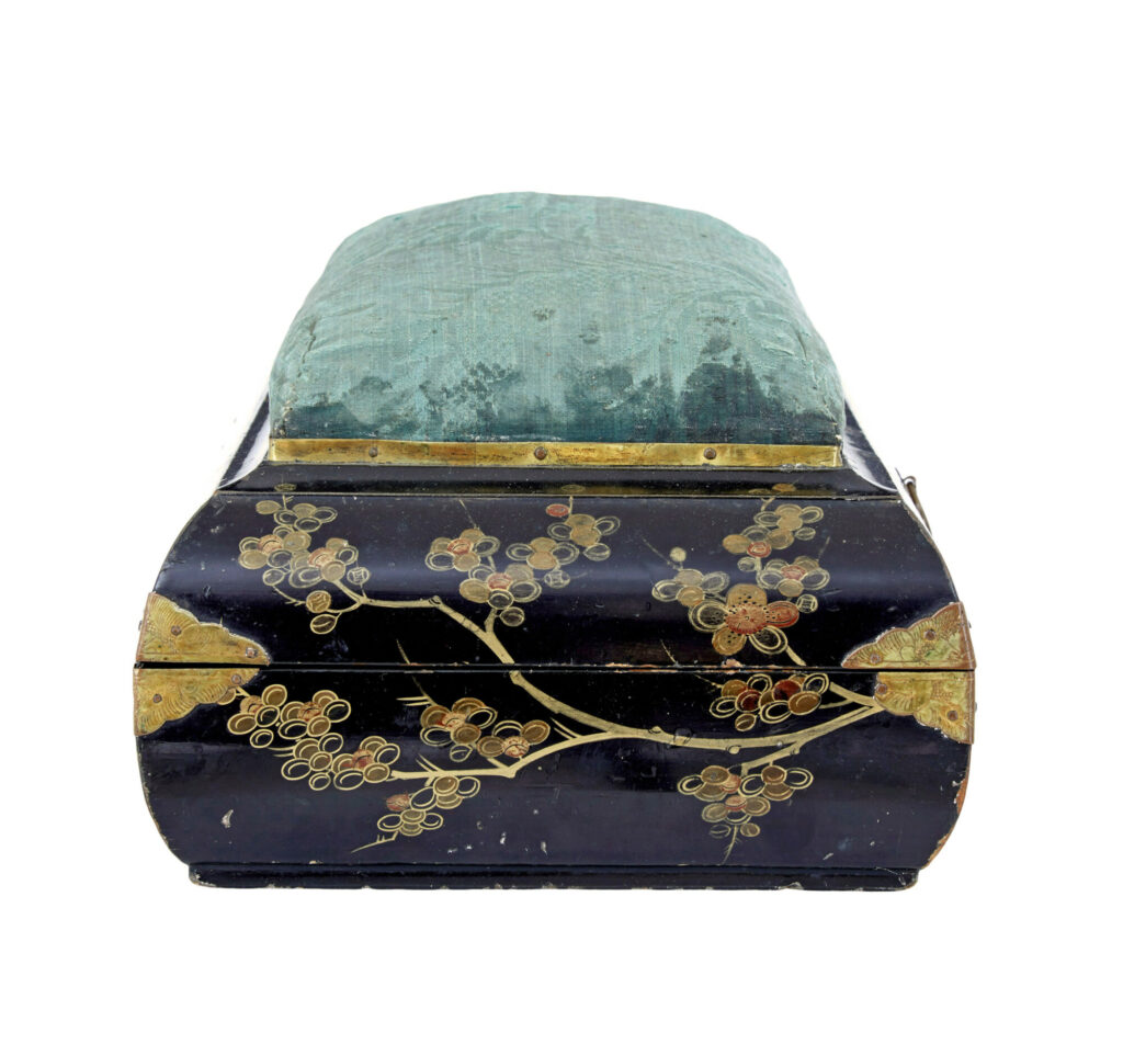 19th Century Black Lacquered Jewellery Box — image 10