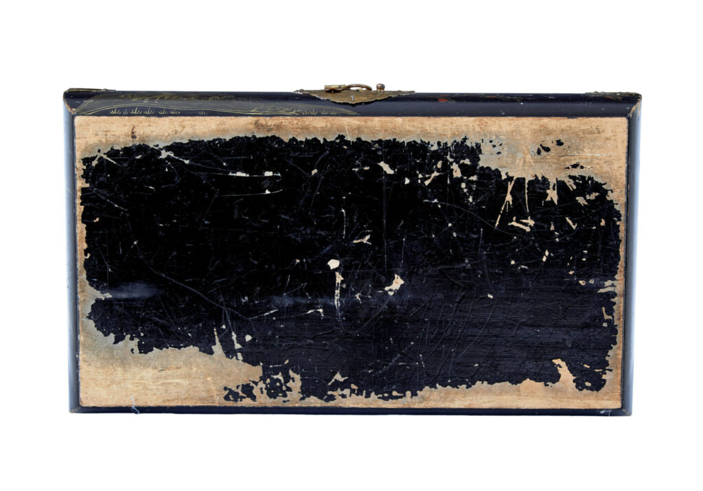 19th Century Black Lacquered Jewellery Box — image 9