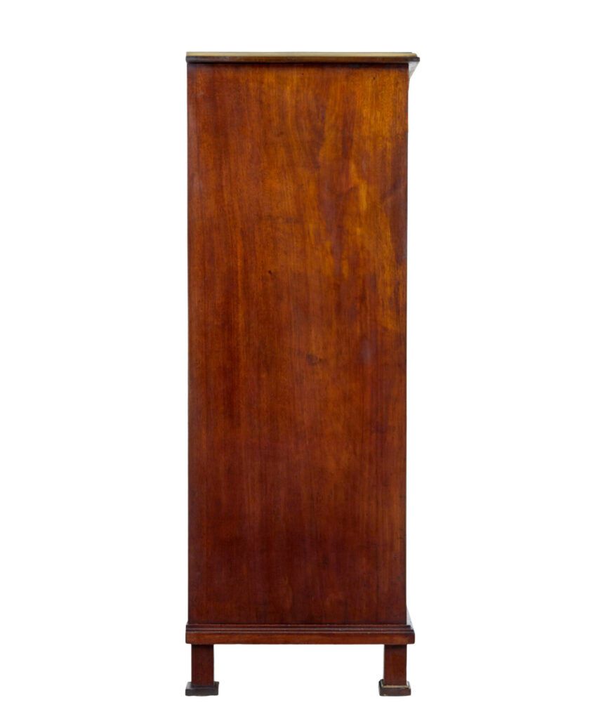 19th Century Mahogany and Brass Tall Chest of Drawers — image 2