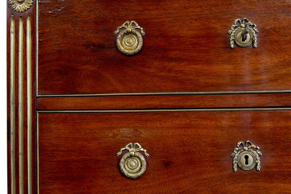 19th Century Mahogany and Brass Tall Chest of Drawers — image 10