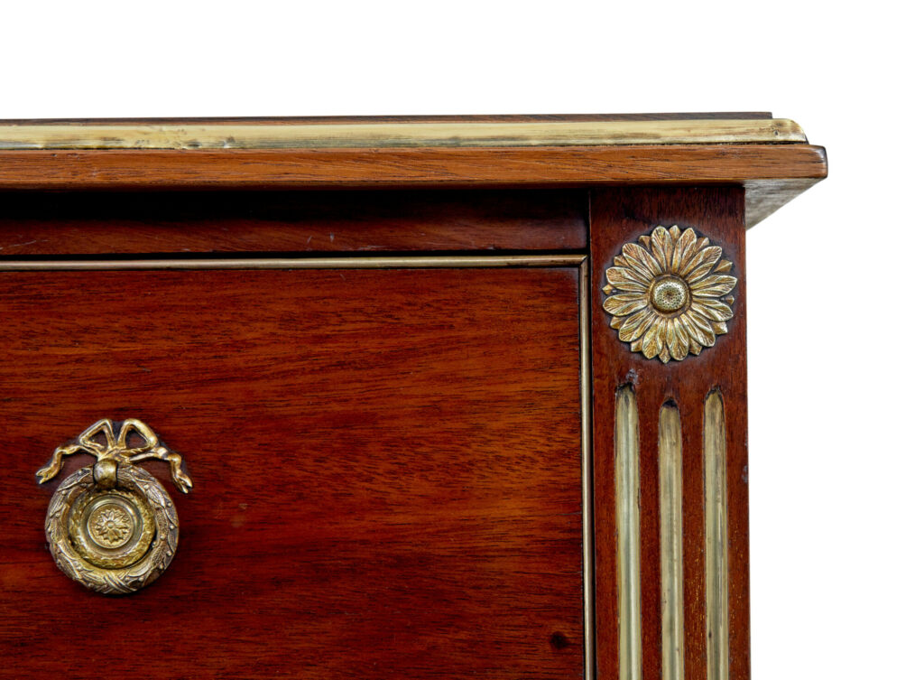19th Century Mahogany and Brass Tall Chest of Drawers — image 9