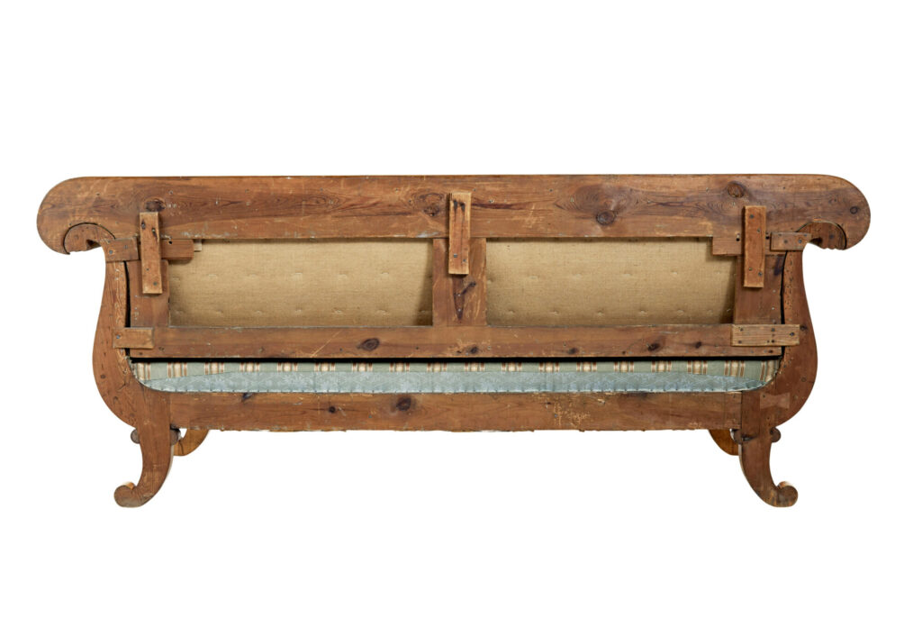 19th Century Swedish Carved Birch Sofa — image 3