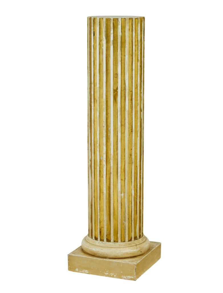 EARLY 20TH CENTURY SCANDINAVIAN GILT PEDESTAL COLUMN