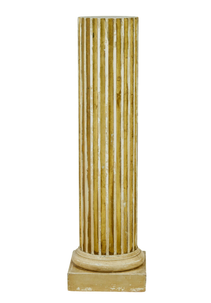 Early 20th Century Scandinavian Gilt Pedestal Column — image 7