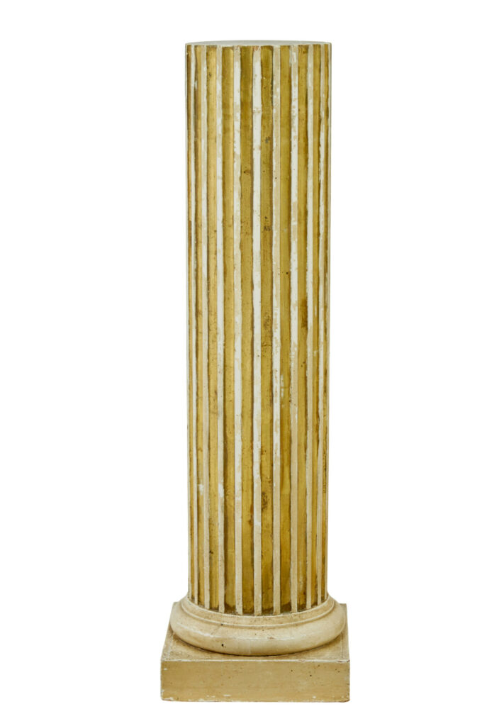 Early 20th Century Scandinavian Gilt Pedestal Column — image 6