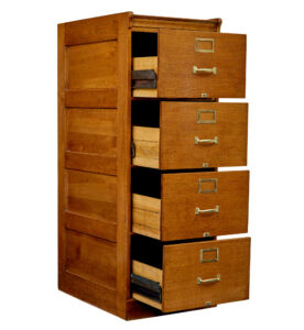 Mid Century Scandinavian Oak Filing Cabinet — thumbnail 9