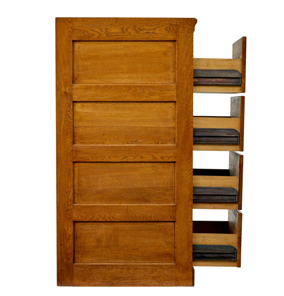 Mid Century Scandinavian Oak Filing Cabinet — image 5