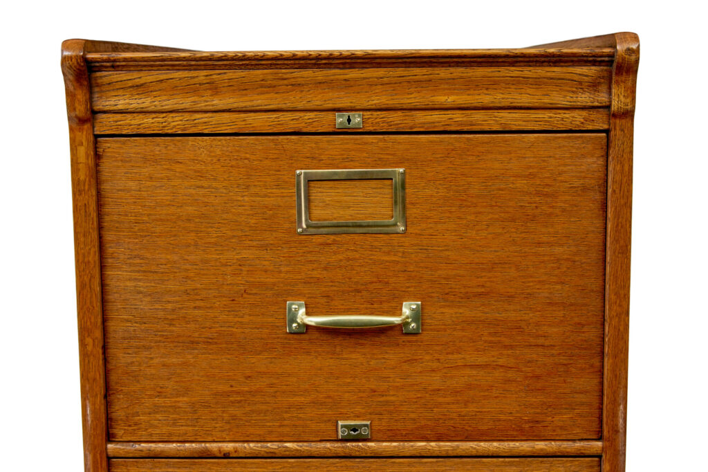 Mid Century Scandinavian Oak Filing Cabinet — image 3