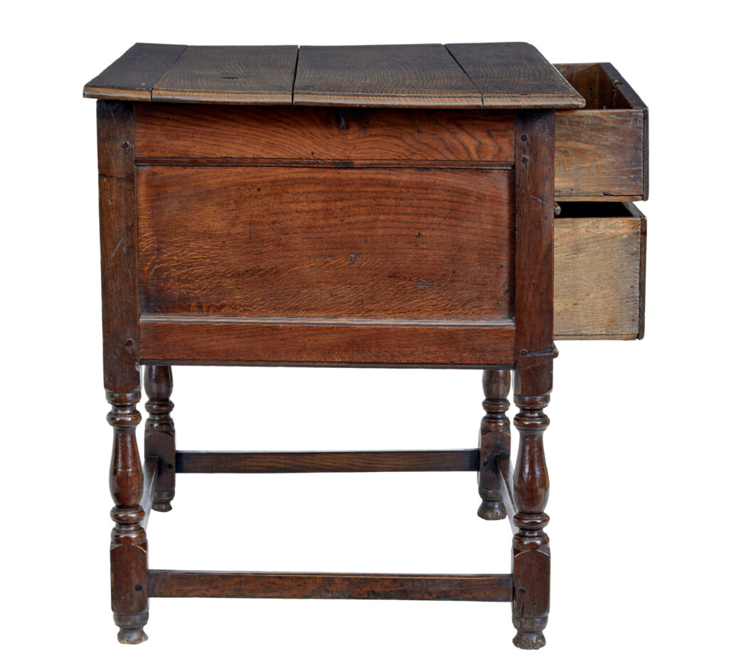 Early 18th Century Georgian Oak Side Table — image 6