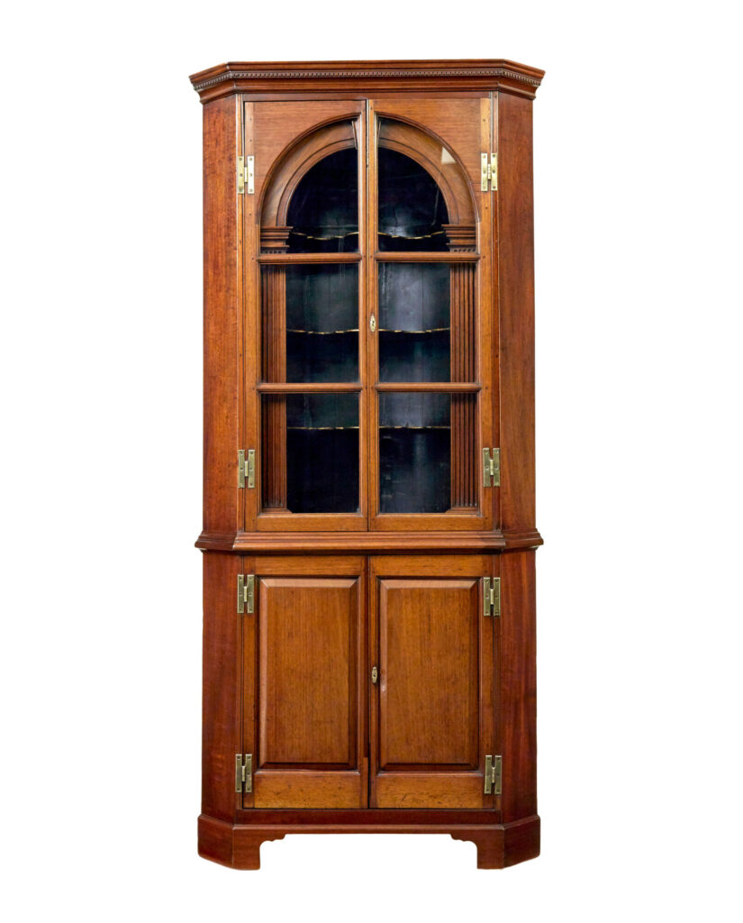18th Century Georgian Mahogany Glazed Corner Cabinet