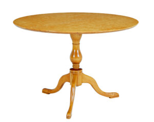 SWEDISH MID CENTURY CIRCULAR BIRCH OCCASIONAL TABLE