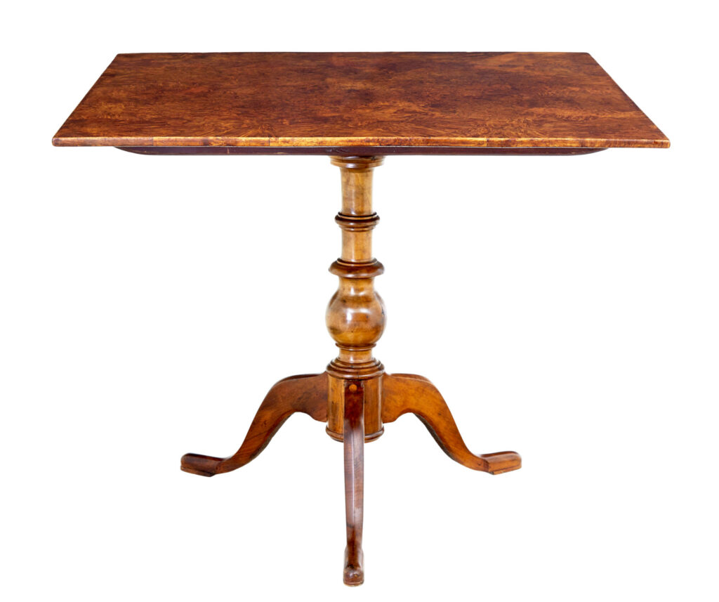 SWEDISH 19TH CENTURY ALDER ROOT TILT TOP SIDE TABLE