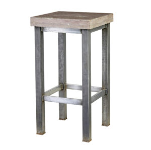 20TH CENTURY TUBULAR STEEL LAMP TABLE WITH MARBLE TOP