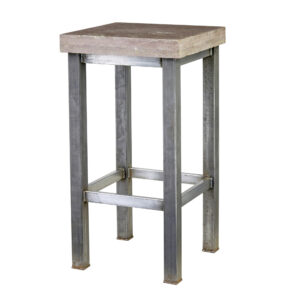 20TH CENTURY TUBULAR STEEL LAMP TABLE WITH MARBLE TOP