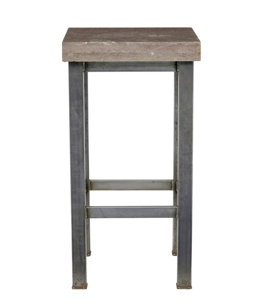20th Century Tubular Steel Lamp Table with Marble Top — image 7