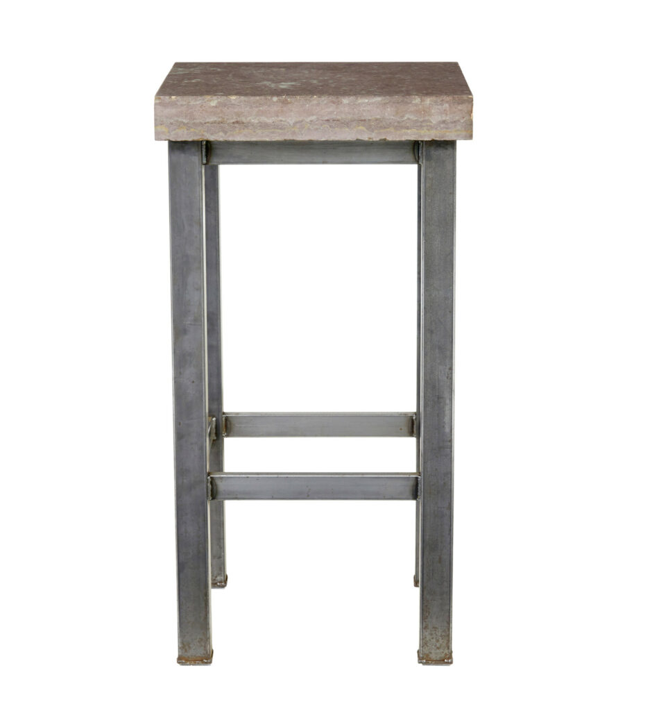 20th Century Tubular Steel Lamp Table with Marble Top — image 6