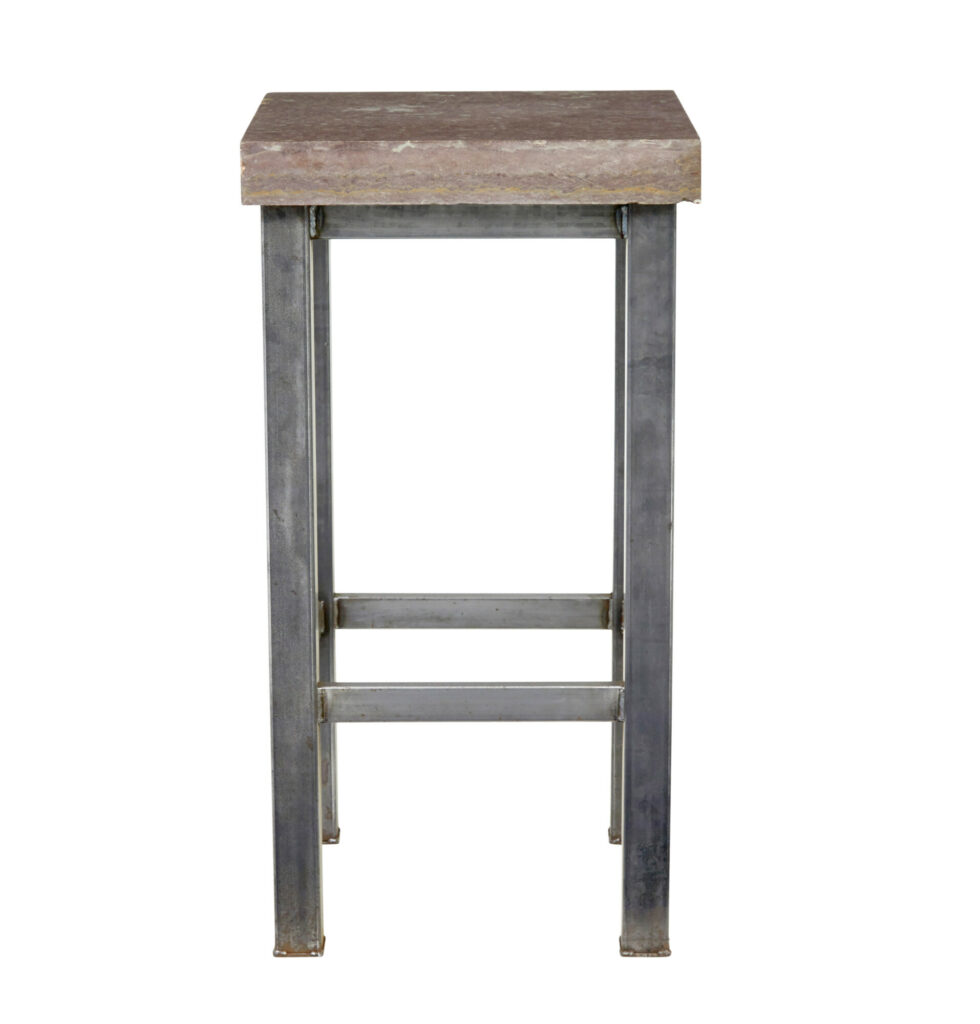 20th Century Tubular Steel Lamp Table with Marble Top — image 5