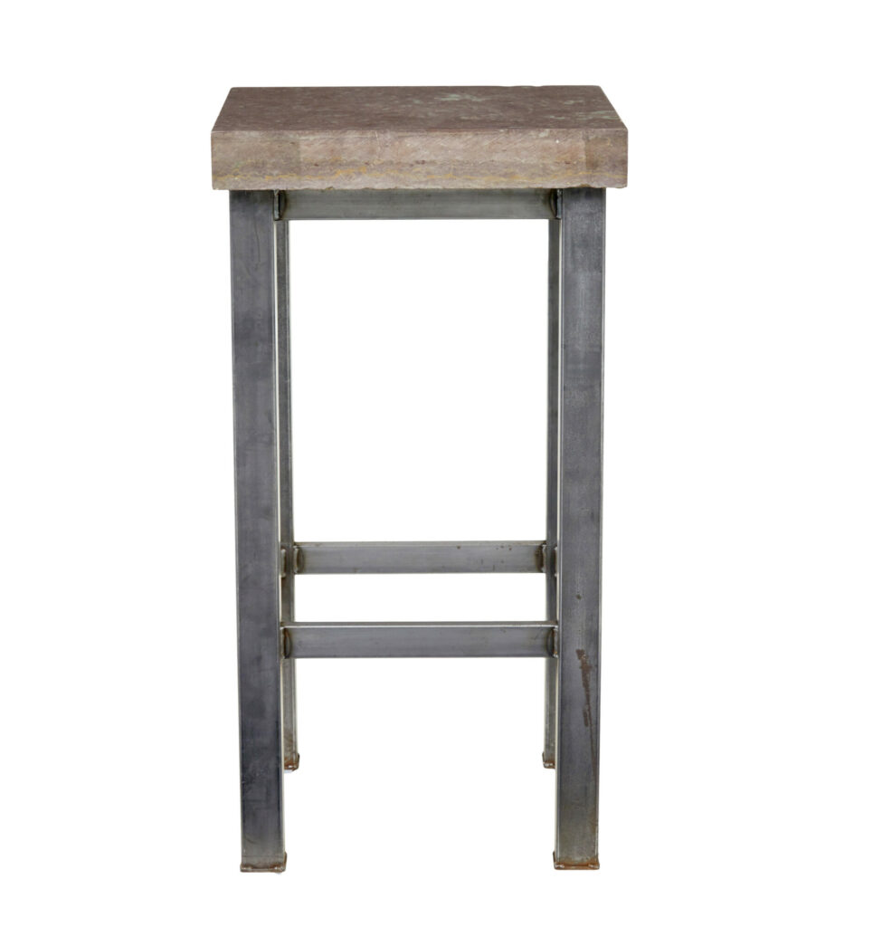 20th Century Tubular Steel Lamp Table with Marble Top — image 4