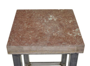 20th Century Tubular Steel Lamp Table with Marble Top — thumbnail 3
