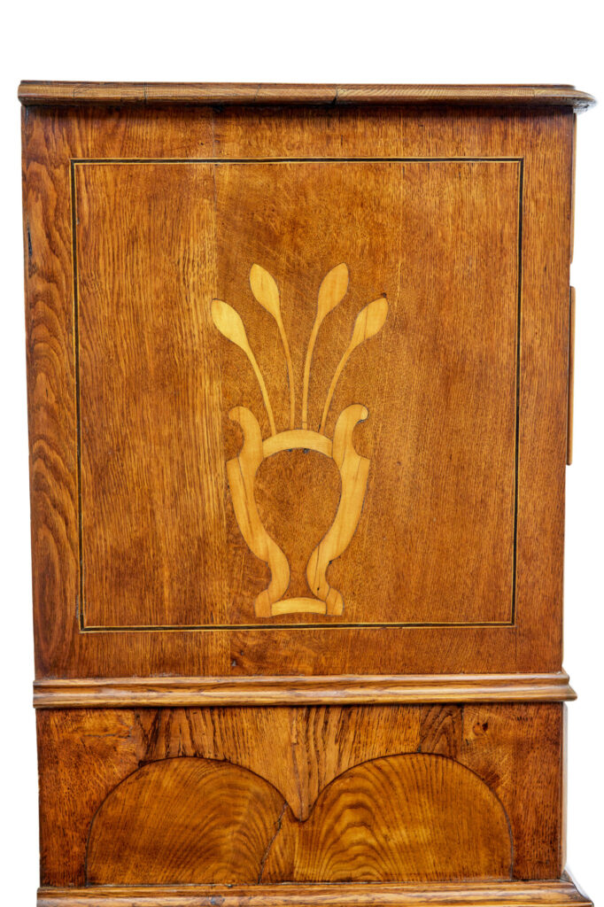 Early 19th Century Swedish Baroque Oak Inlaid Chest of Drawers — image 4