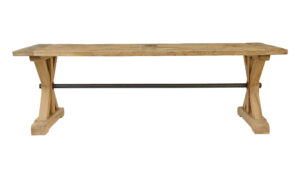Large Solid Handmade Oak X Frame Dining Table — thumbnail 11