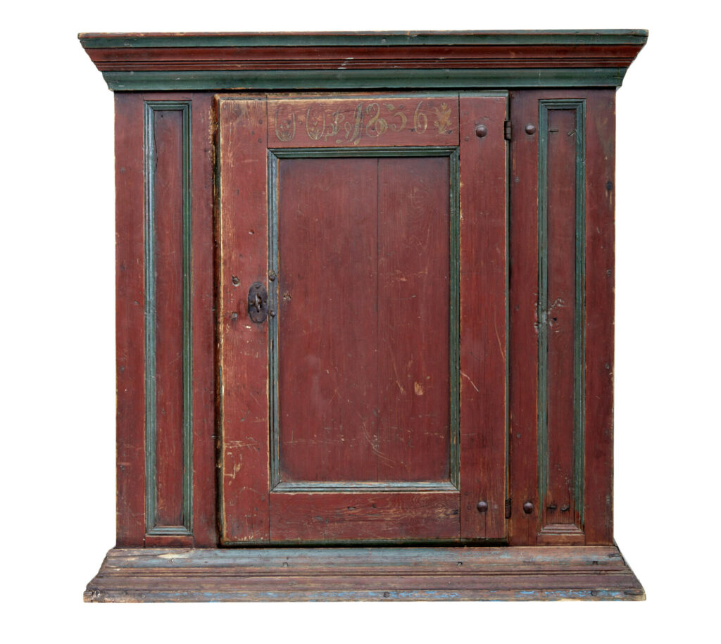 Mid 19th Century Hand Painted Folk Art Cupboard — image 3