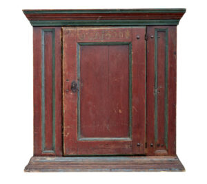 Mid 19th Century Hand Painted Folk Art Cupboard — thumbnail 3