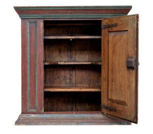 Mid 19th Century Hand Painted Folk Art Cupboard — thumbnail 2