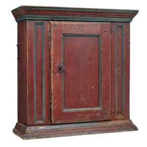 MID 19TH CENTURY HAND PAINTED FOLK ART CUPBOARD