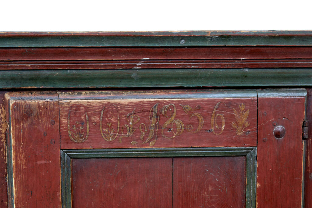 Mid 19th Century Hand Painted Folk Art Cupboard — image 5