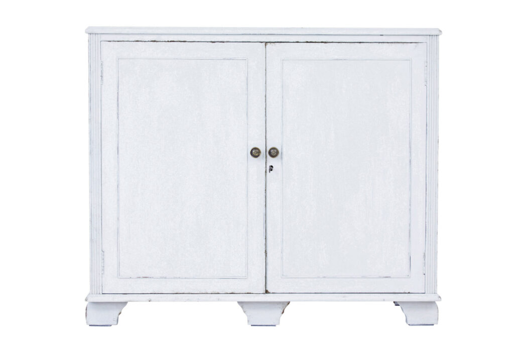 Swedish 19th Century Painted Pine Cupboard