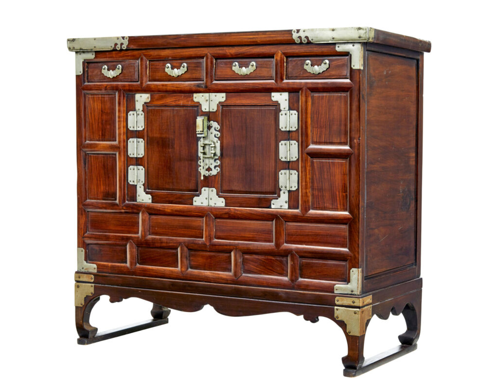 Early 20th Century Decorative Korean Cabinet
