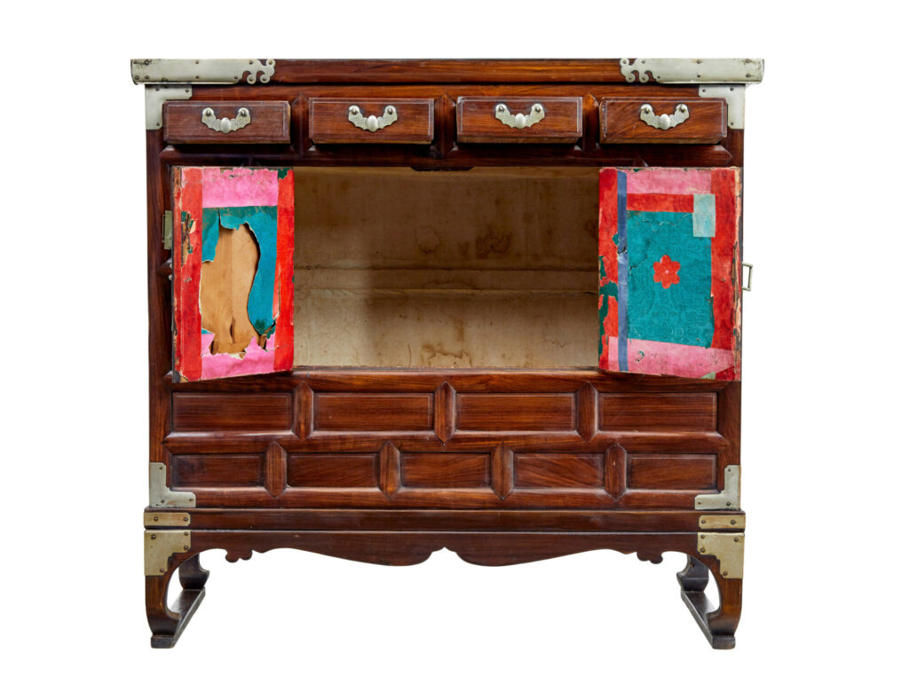 Early 20th Century Decorative Korean Cabinet — image 9