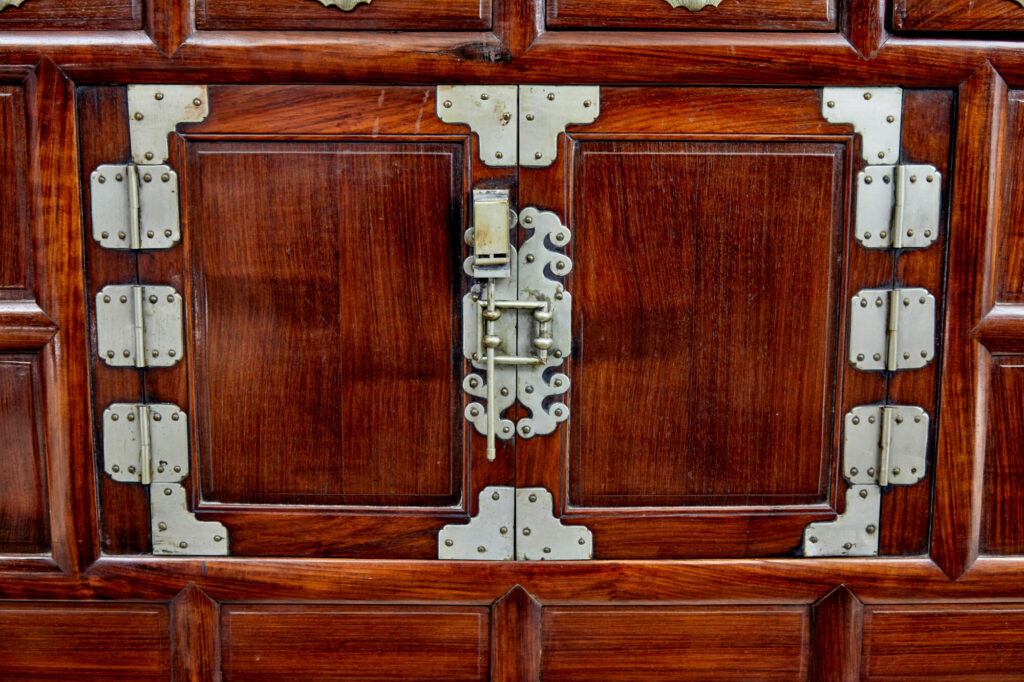 Early 20th Century Decorative Korean Cabinet — image 5