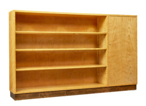 SWEDISH MID CENTURY ELM OPEN BOOKCASE