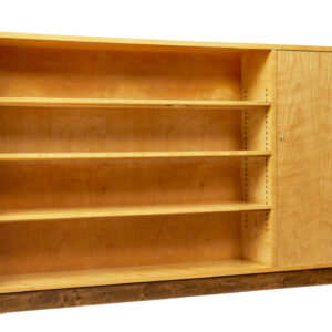 SWEDISH MID CENTURY ELM OPEN BOOKCASE