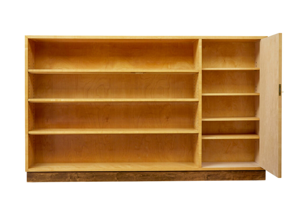 Swedish Mid Century Elm Open Bookcase — image 9