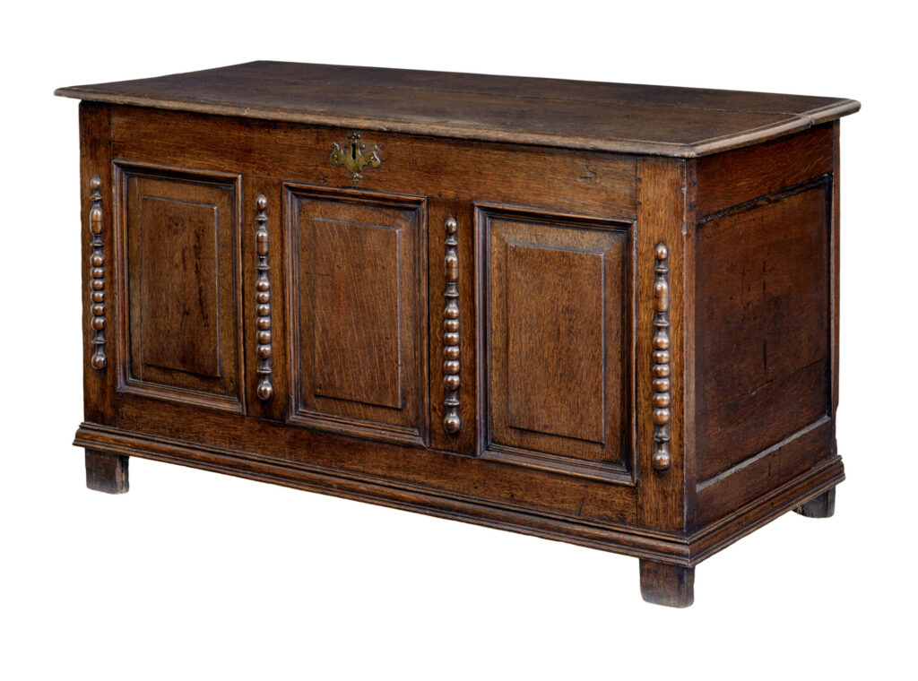 18th Century Small English Oak Coffer — image 2