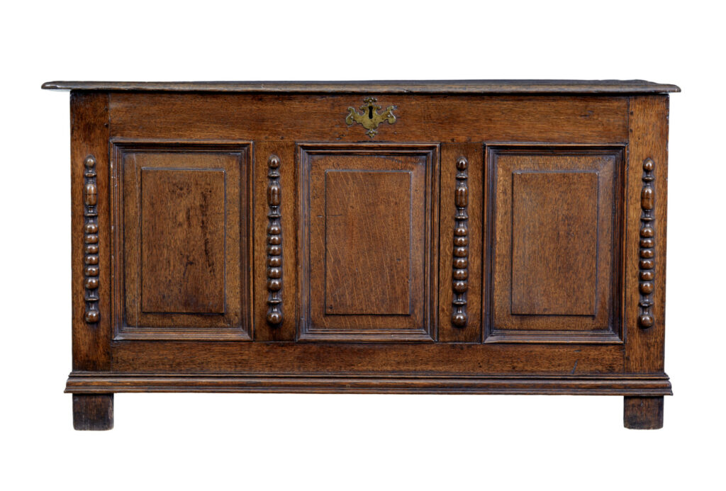 18th Century Small English Oak Coffer — image 8