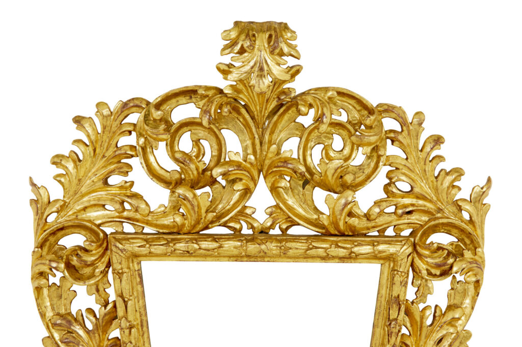 18th Century Carved Italian Rococo Giltwood Mirror — image 8