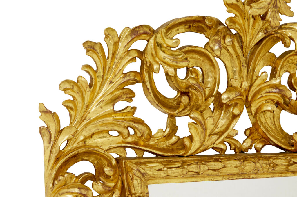 18th Century Carved Italian Rococo Giltwood Mirror — image 7