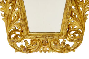 18th Century Carved Italian Rococo Giltwood Mirror — thumbnail 3