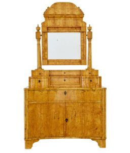 EARLY 19TH CENTURY BIRCH BIEDERMEIER VANITY CHEST OF DRAWERS