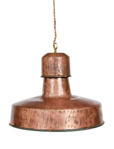ART DECO INDUSTRIAL COPPER CEILING LIGHT