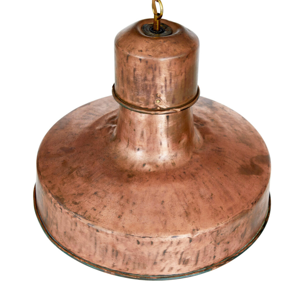 Art Deco Industrial Copper Ceiling Light — image 4