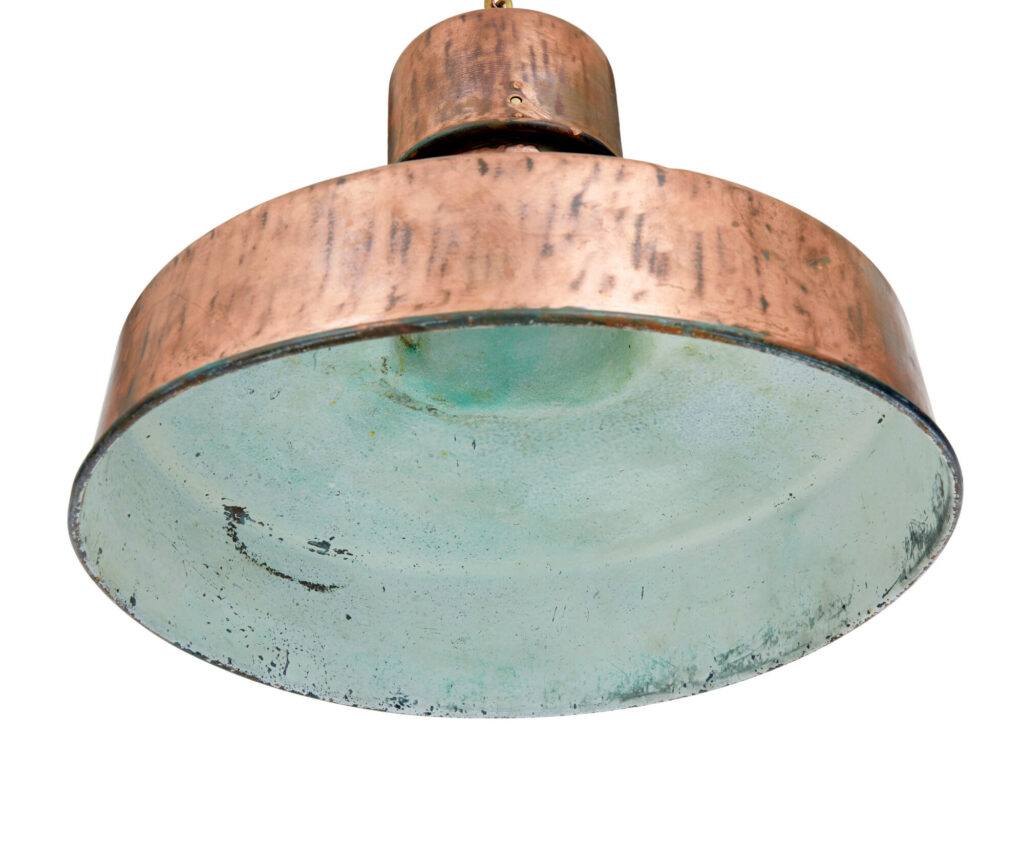 Art Deco Industrial Copper Ceiling Light — image 3