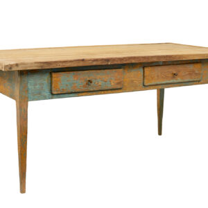 MID 19TH CENTURY ORIGINAL PAINT SWEDISH PINE BAKERS TABLE